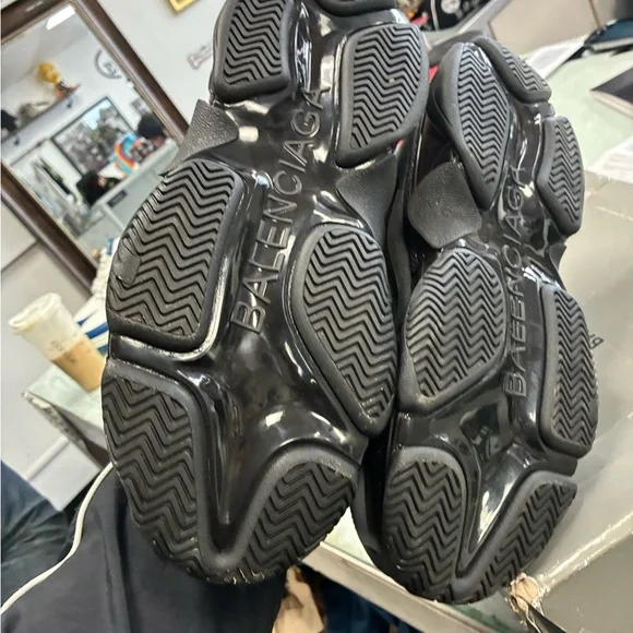 Balenciaga Triple S Sneakers Clear Sole Dark Grey Size 44 Pre Owned Used - Picture 11 of 14